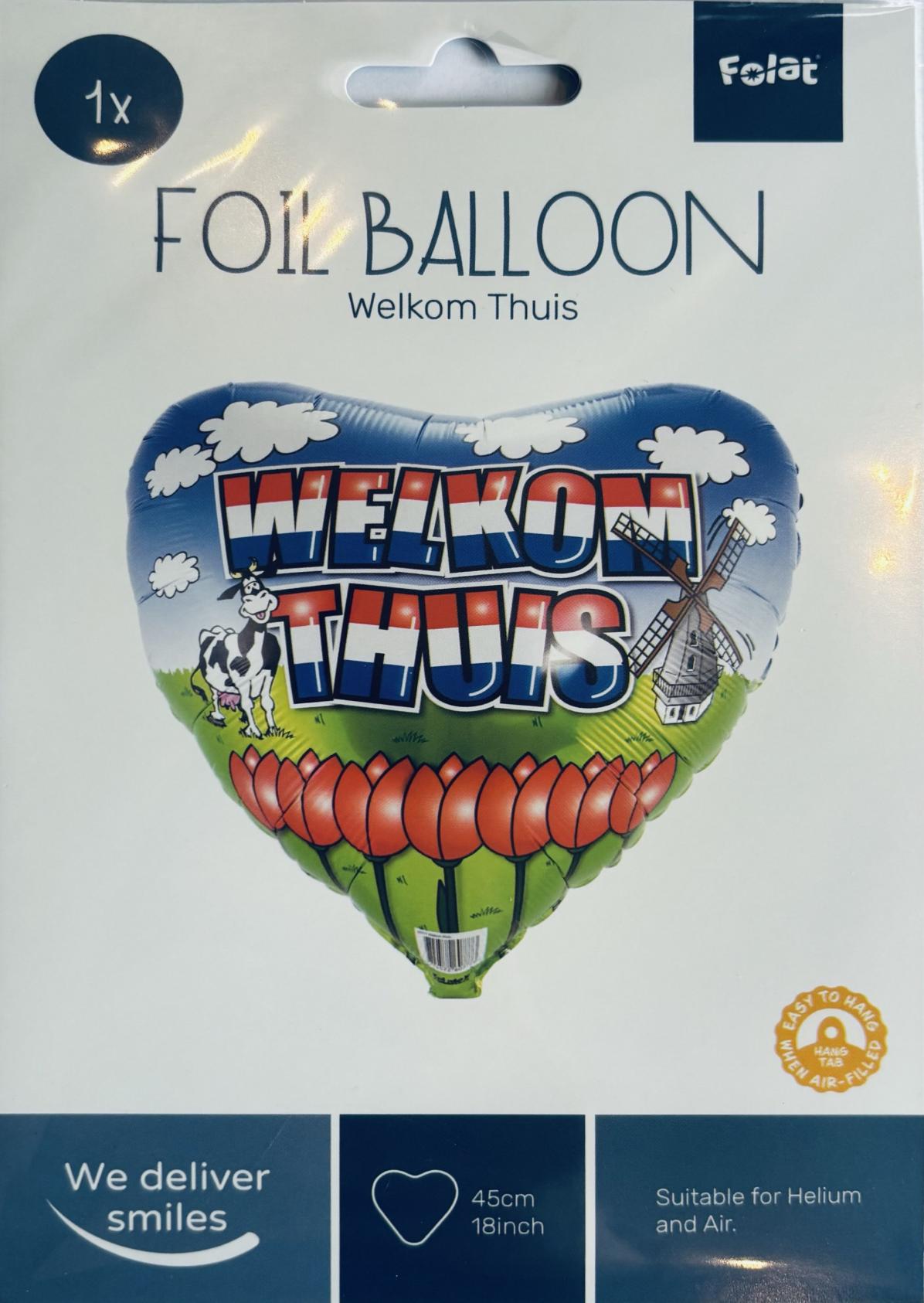 Niet gevulde welkom thuis ballon