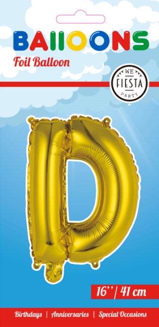 Letter Ballon D - Goud - 41 cm