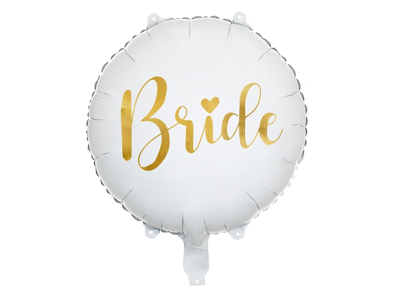 Bride Helium Ballon Wit - Gevuld Met Helium - 45 cm