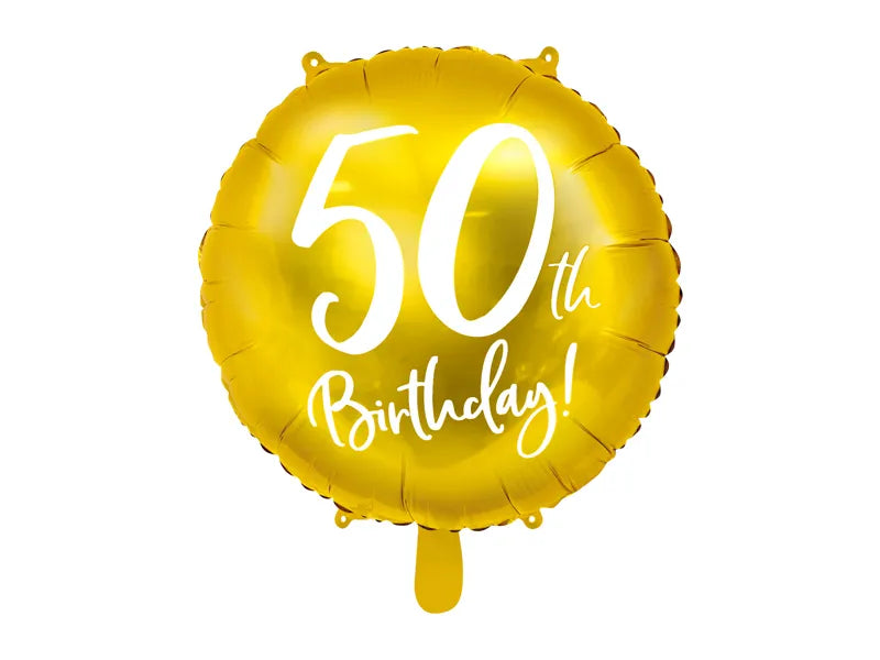 50th Birthday Helium Ballon Goud 45 cm