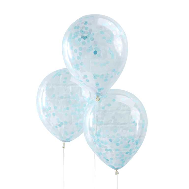 Confetti Ballonnen Blauw - 5 stuks - 30 cm