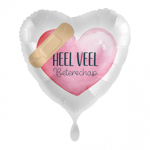 Beterschap Pleister Roze Helium Ballon - Gevuld Met Helium - 43 cm