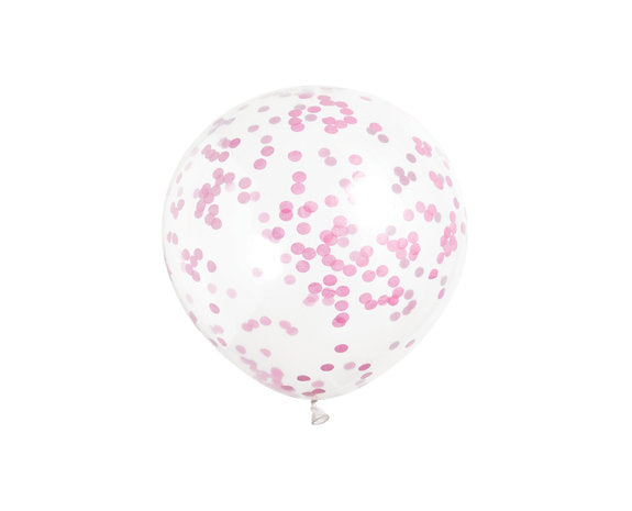 Roze Confetti Ballonnen - 6 stuks - 30,5 cm