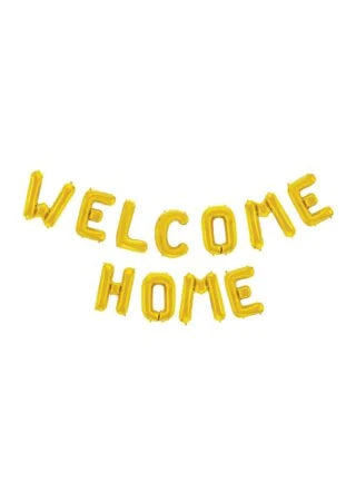 Welcome Home Letter Ballonnen Goud 41 cm