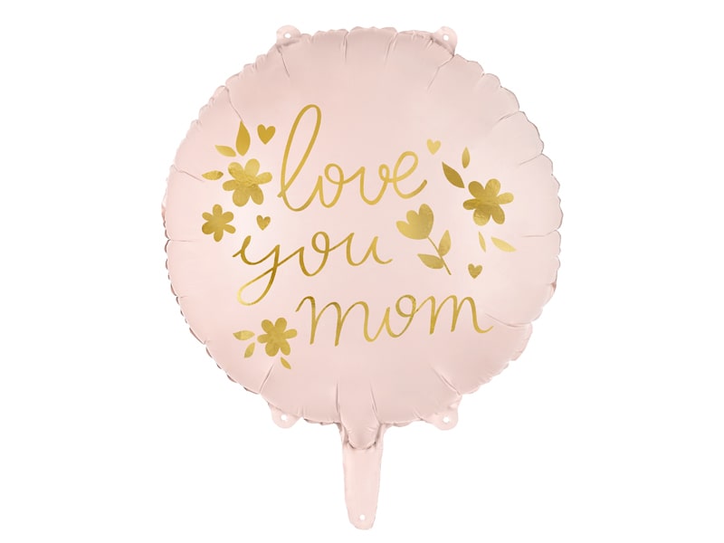 Love You Mom Helium Ballon - Gevuld Met Helium - 45 cm